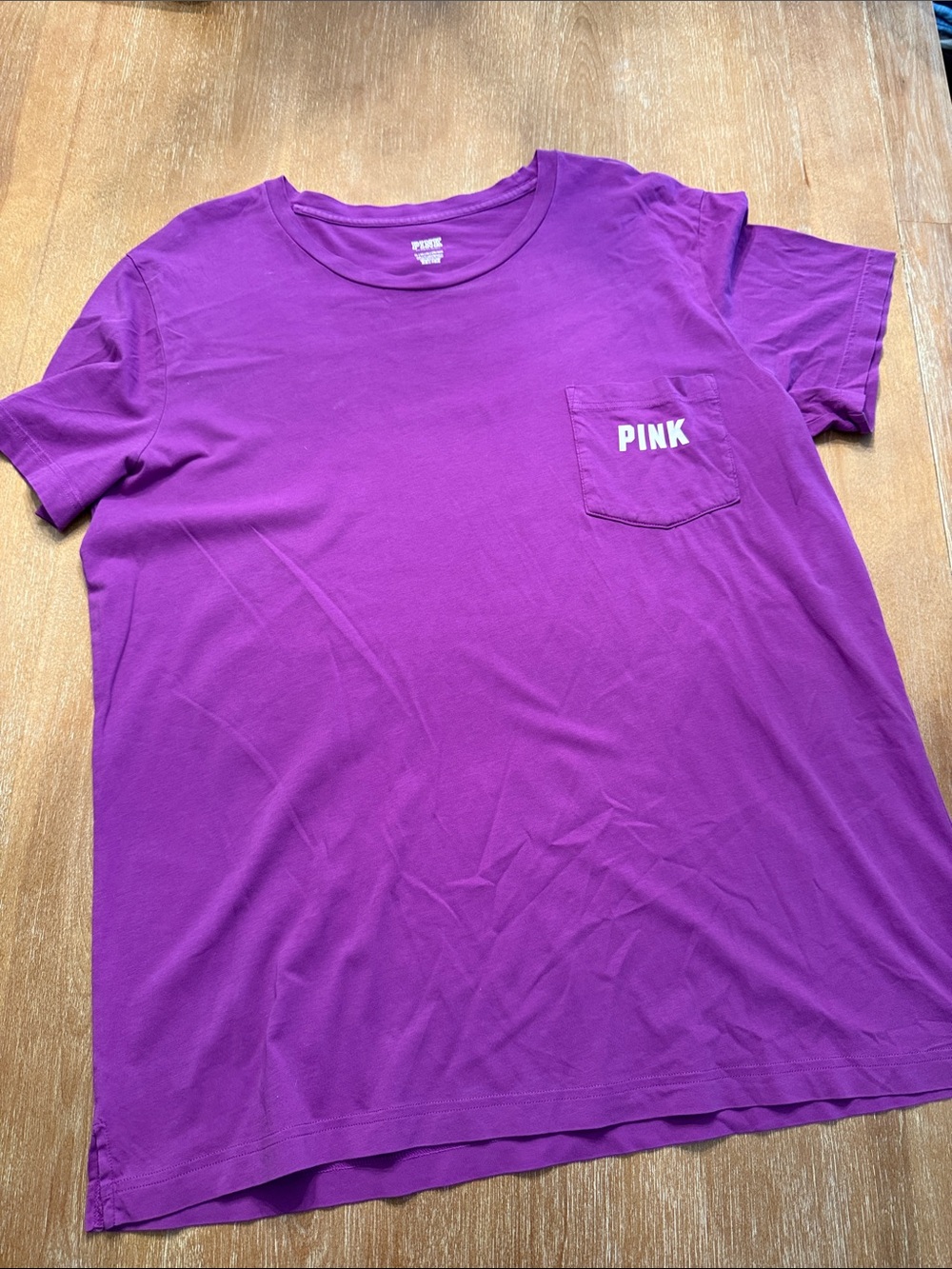 PINK Victoria's Secret Purple Pocket Tee